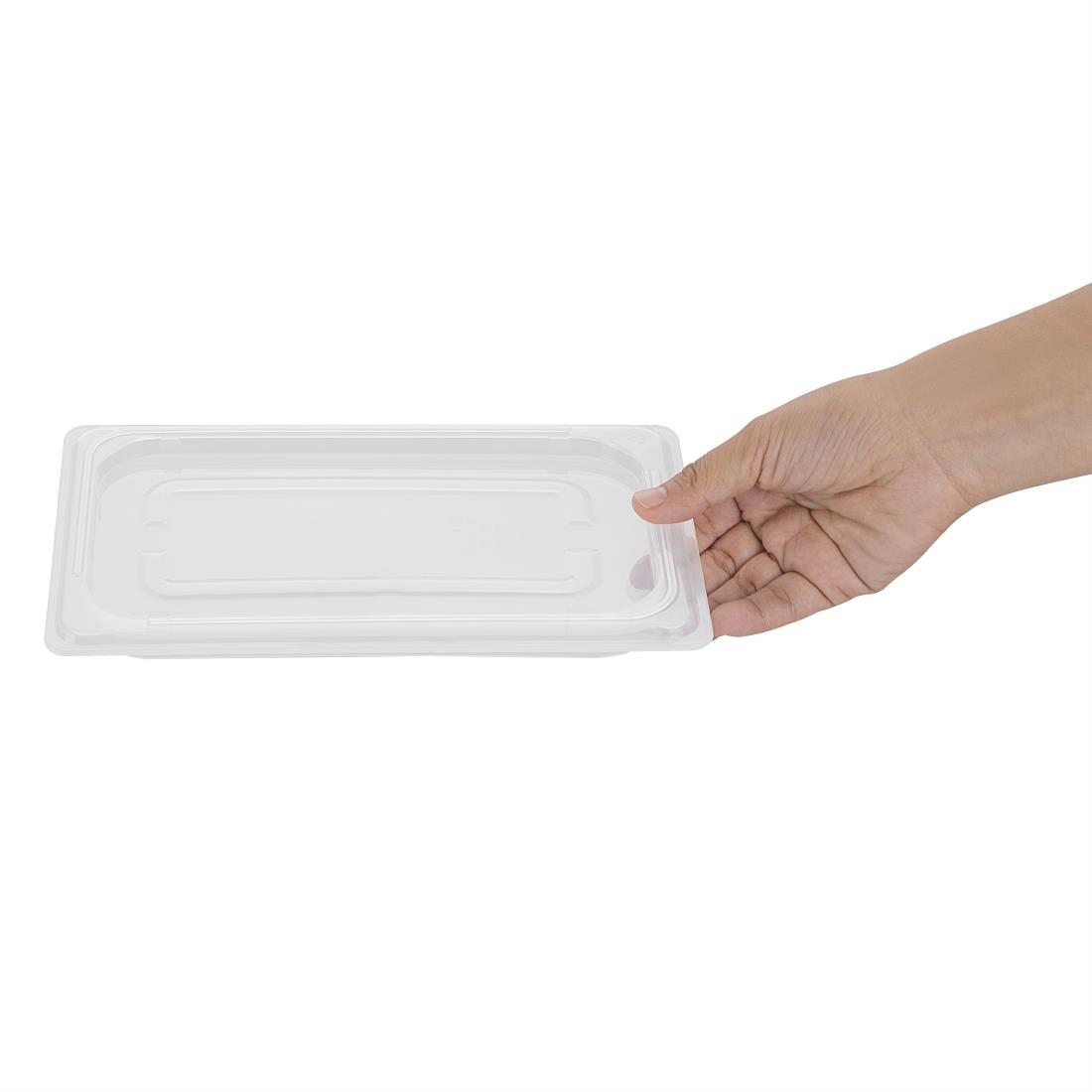 Nisbets Essentials Polypropylene Gastronorm Lid 1/4 - Image 3
