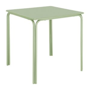 Bolero Adeline Steel Square Table 700mm Light Green
