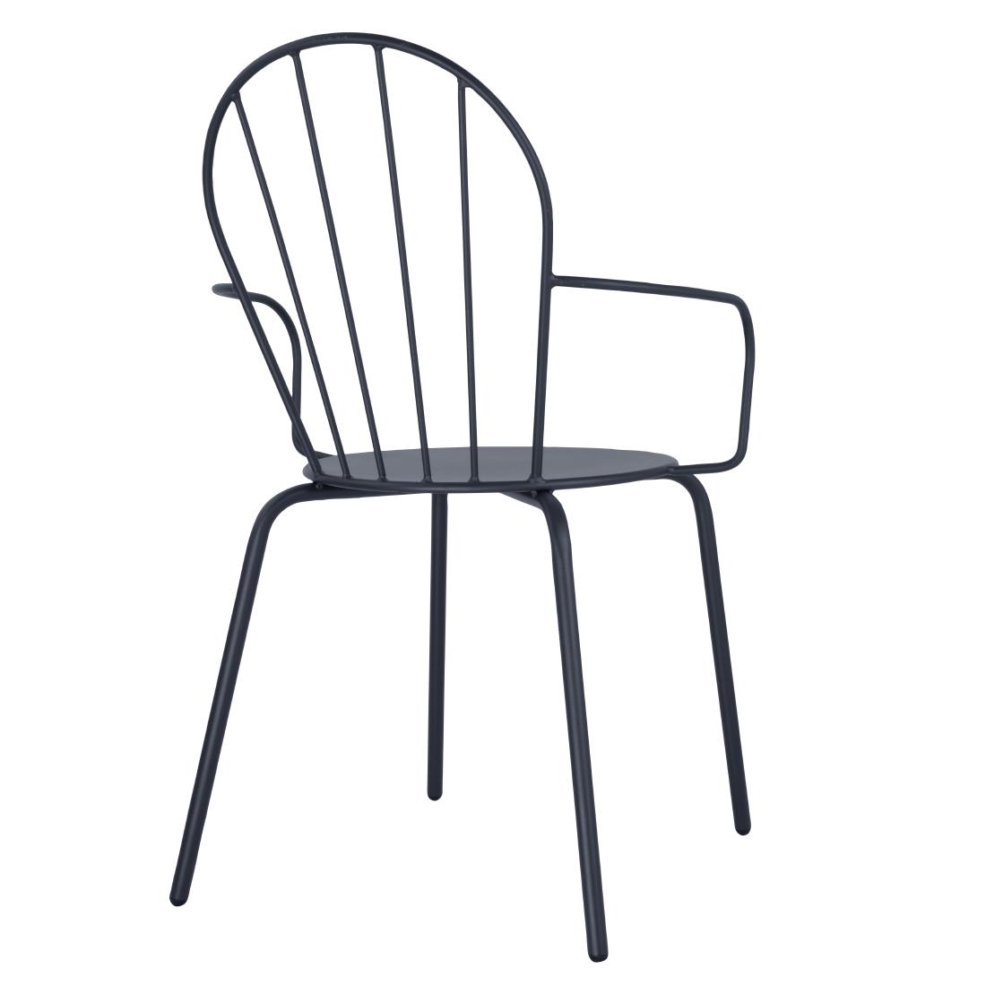 Bolero Adeline Arm Chairs Slate Blue (4 Pack) - Image 3