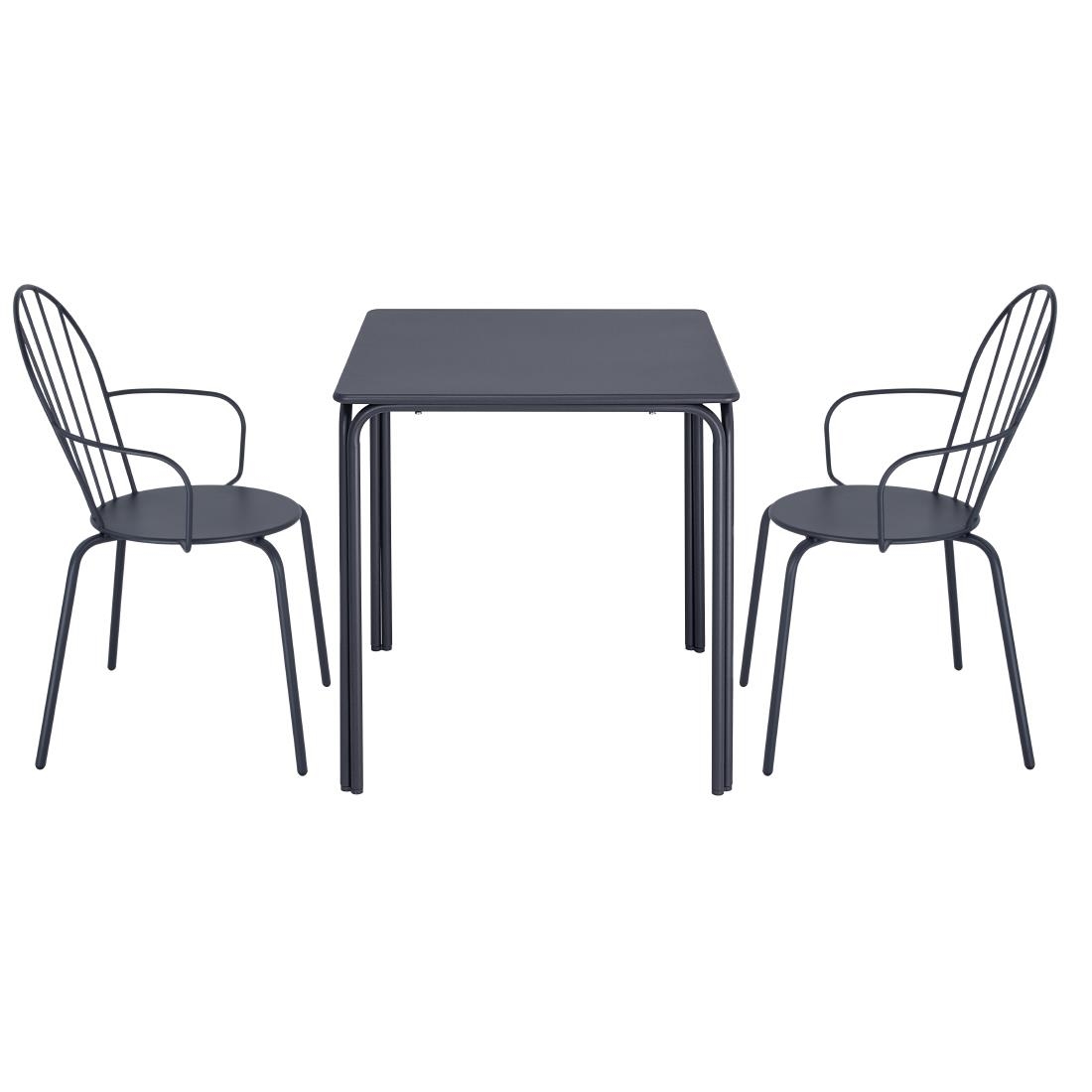 Bolero Adeline Arm Chairs Slate Blue (4 Pack) - Image 4