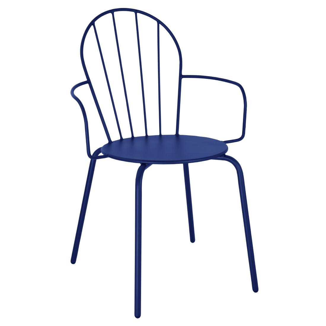 Bolero Adeline Arm Chairs Dark Navy (4 Pack)
