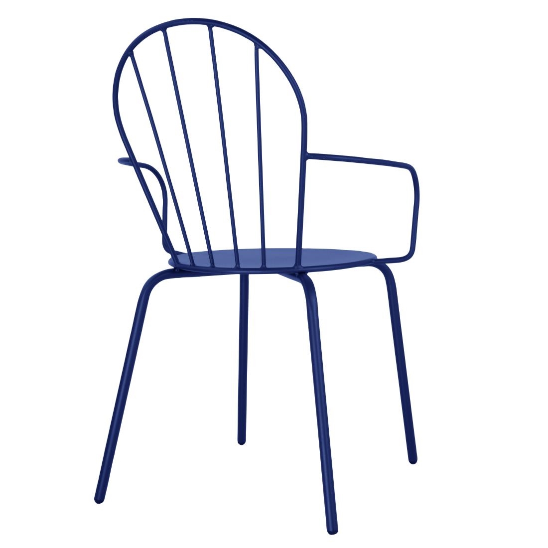 Bolero Adeline Arm Chairs Dark Navy (4 Pack) - Image 3