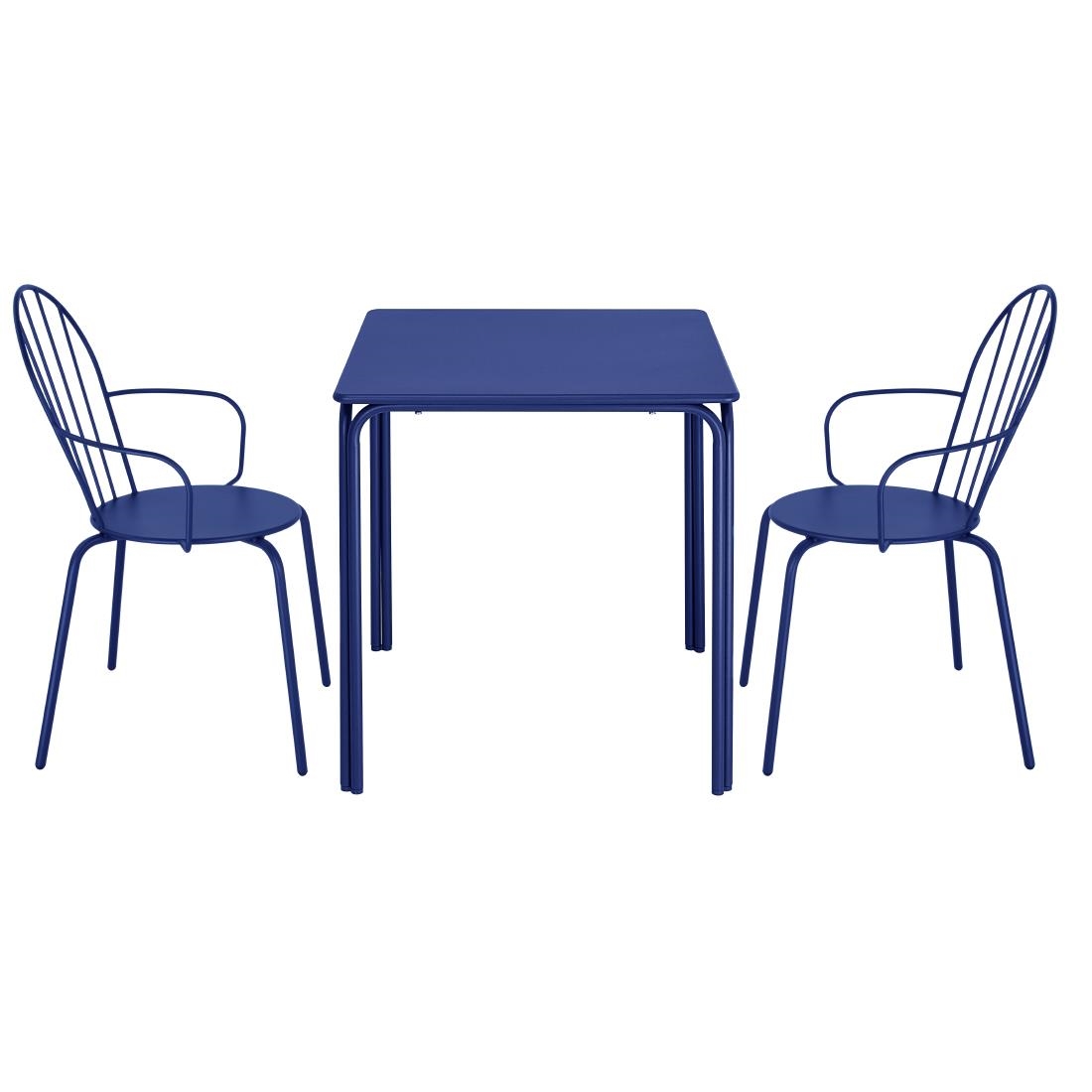 Bolero Adeline Arm Chairs Dark Navy (4 Pack) - Image 4