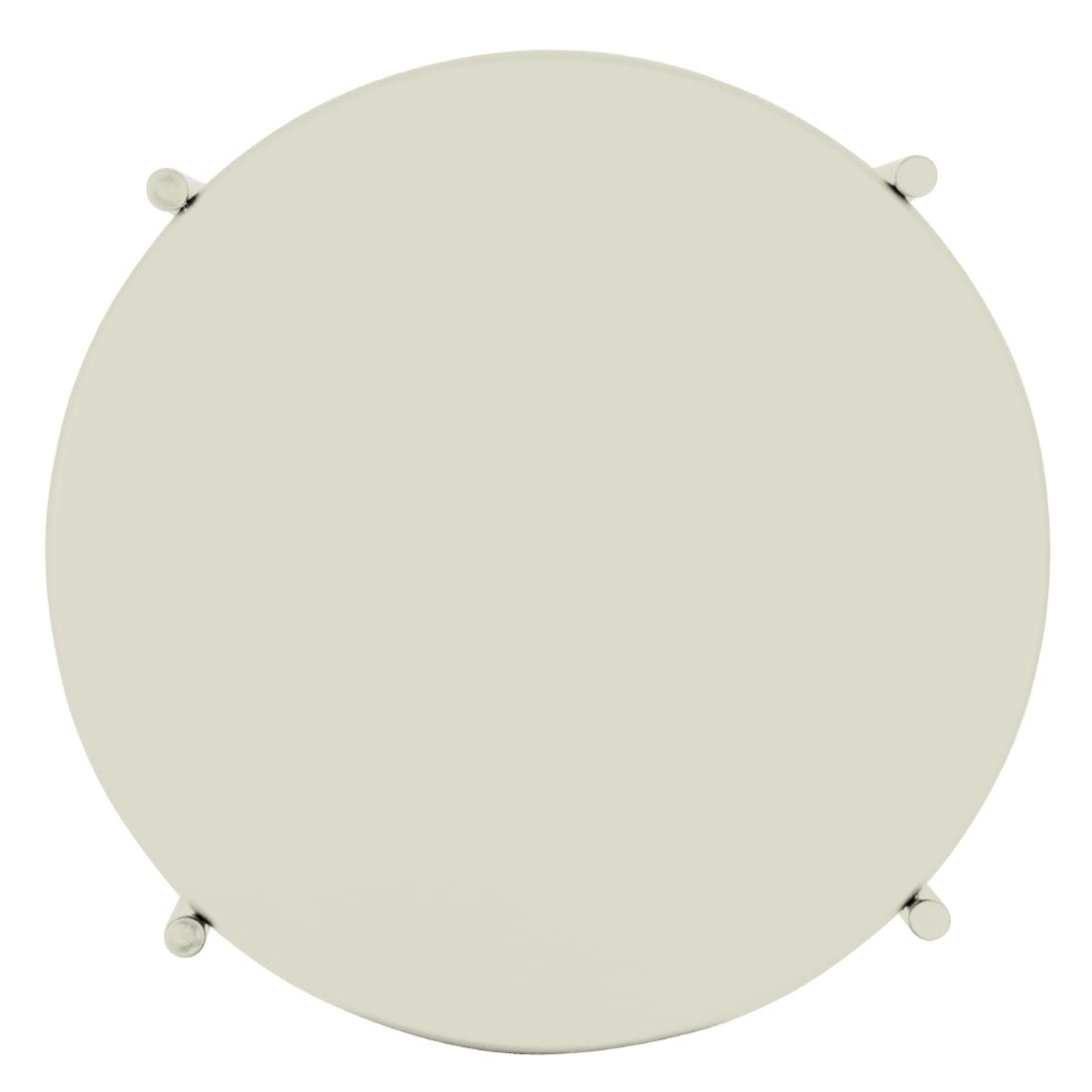 Bolero Perth Round Low Coffee Table Light Grey 450mm - Image 3