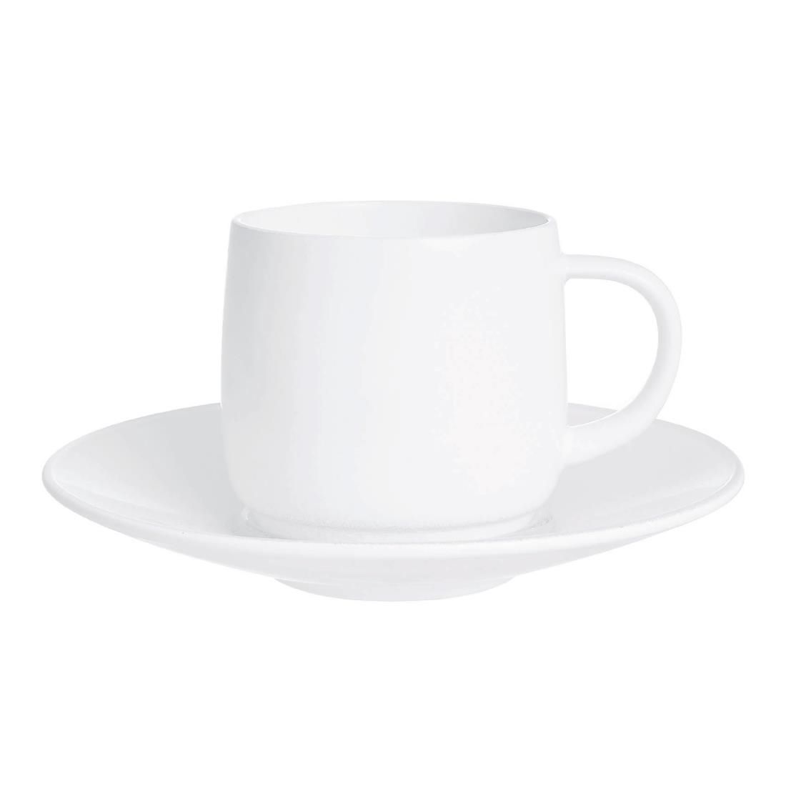 Arcoroc Intensity White Baril Saucers 154mm (24 Pack)