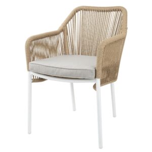 Bolero Bay PE Twist Rattan Outdoor Armchair Honey (2 Pack)