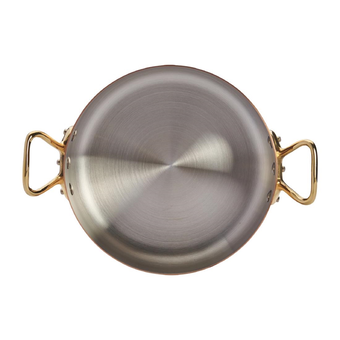 De Buyer Inocuivre Copper Saute Pan with Lid & Brass Handles 20cm - Image 4