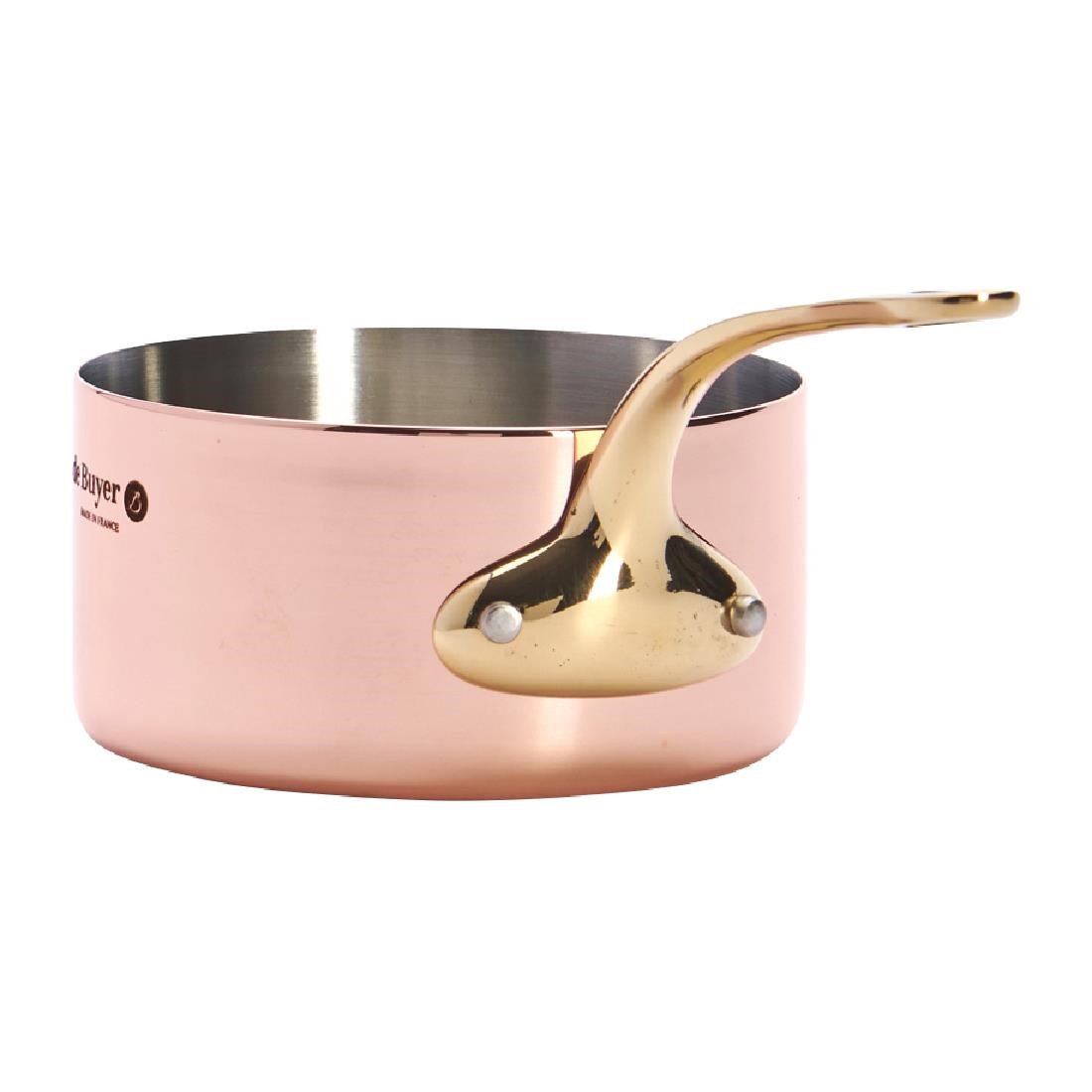 De Buyer Inocuivre Mini Sauce Pan with Lid Brass 9cm - Image 5