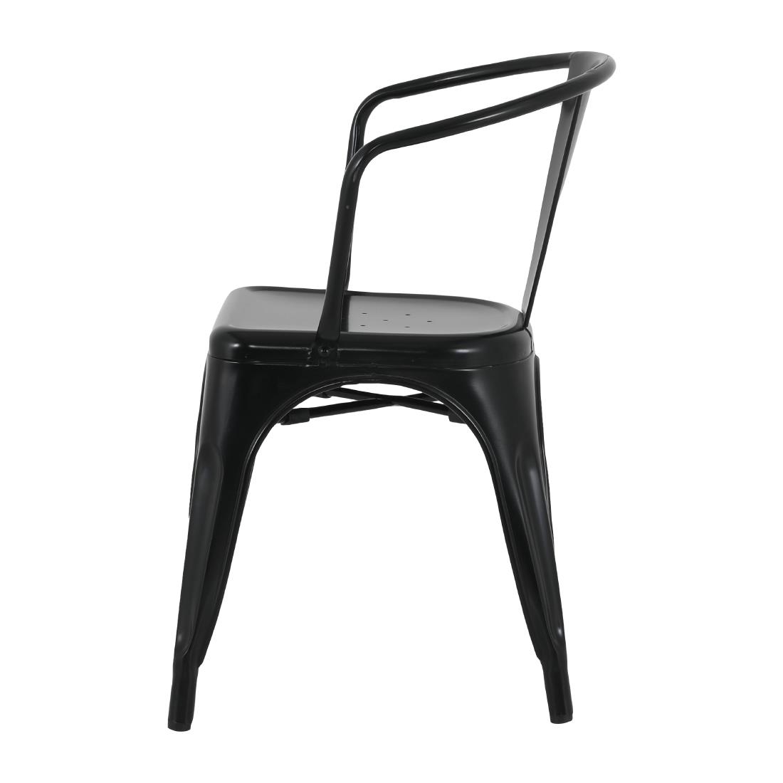 Bolero Bistro Curve Armchairs Black (4 Pack) - Image 8