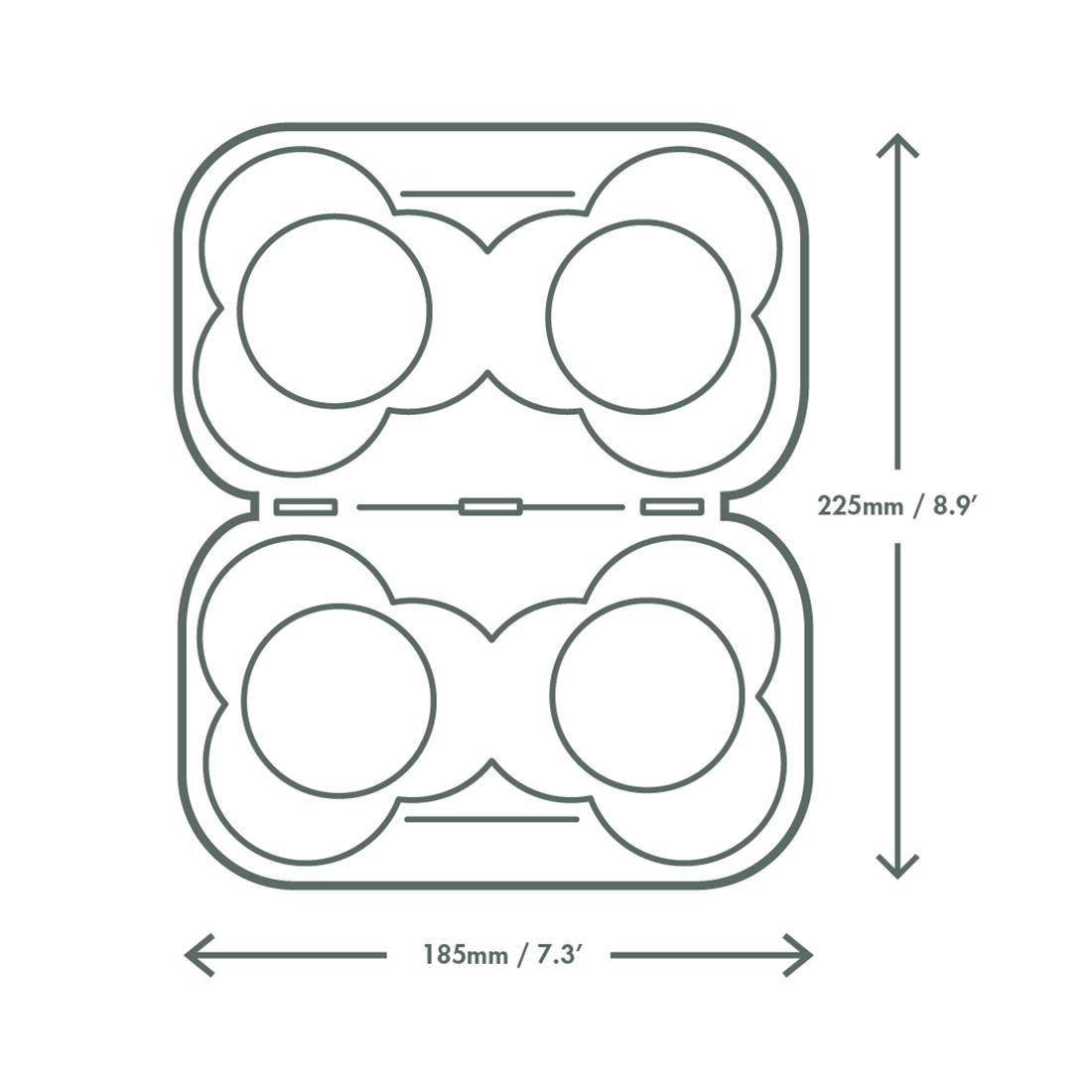 Vegware Moulded Pulp Fibre Splitable 4-Cup Carry Trays (160 Pack) - Image 5