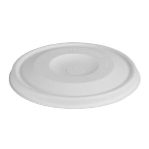 Vegware Nourish Moulded Fibre Cold Cup Flat Lids with Hole 89-Series (1000 Pack)