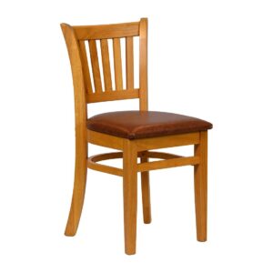 Turin Dining Tables with 4 Manhattan Chairs in Soft Oak with Bison Tan