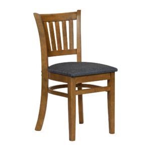 Turin Dining Table with 4 Manhattan Chairs in Weathered Oak with Shetland Sea