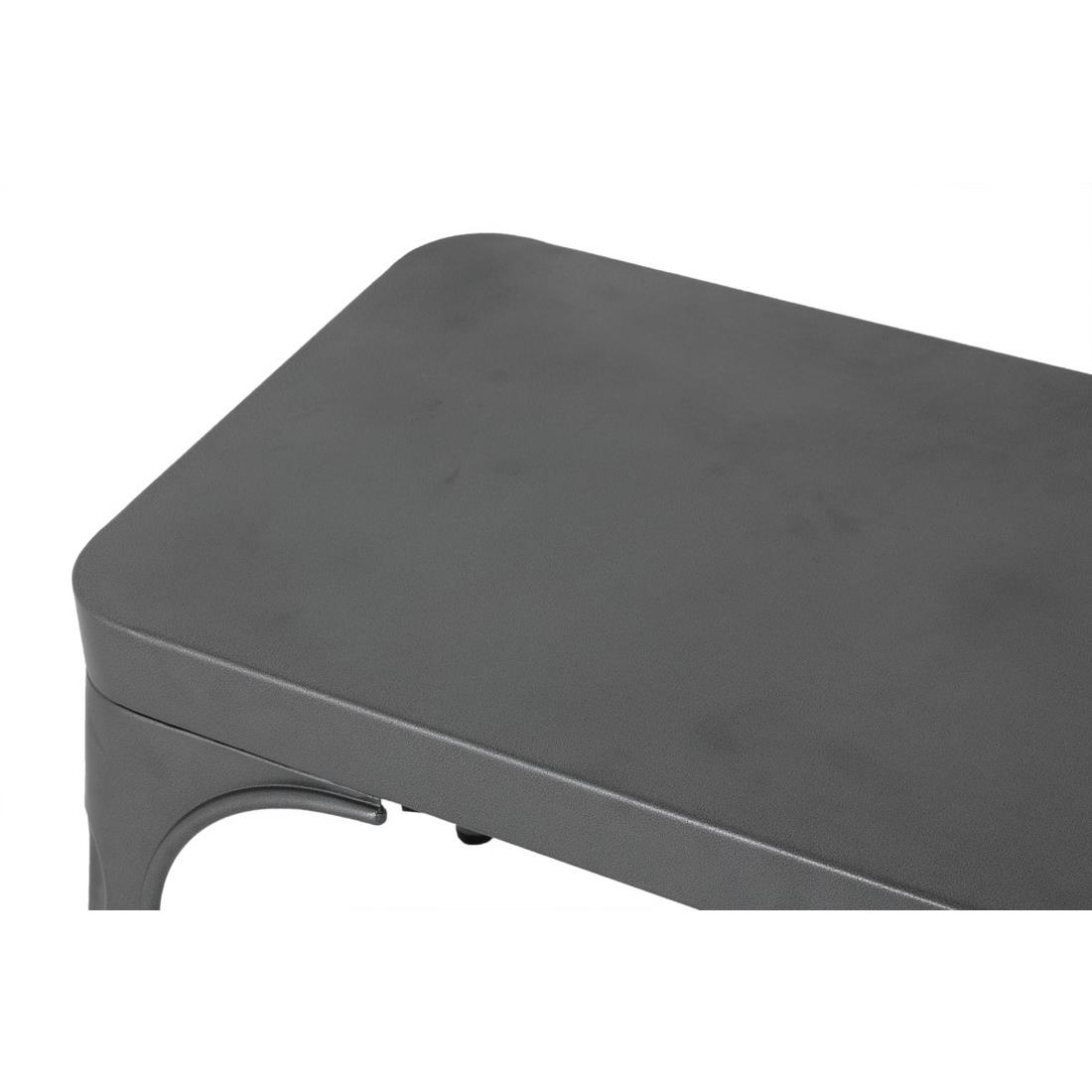 Bolero Bistro Metal Benches Gunmetal 1000mm (2 Pack) - Image 4