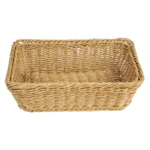 Olympia Polywicker Rectangular Basket Light Brown 300x230mm
