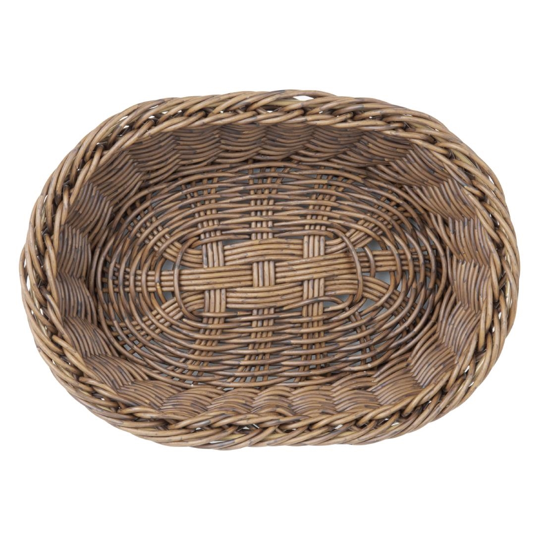 Olympia Polywicker Oval Basket Dark Brown 240x170mm - Image 3