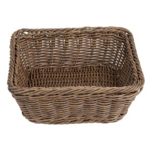 Olympia Polywicker Square Basket Dark Brown 230x230mm