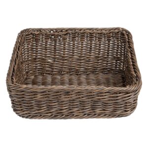 Olympia Polywicker Rectangular Display Basket Dark Brown 360x300mm