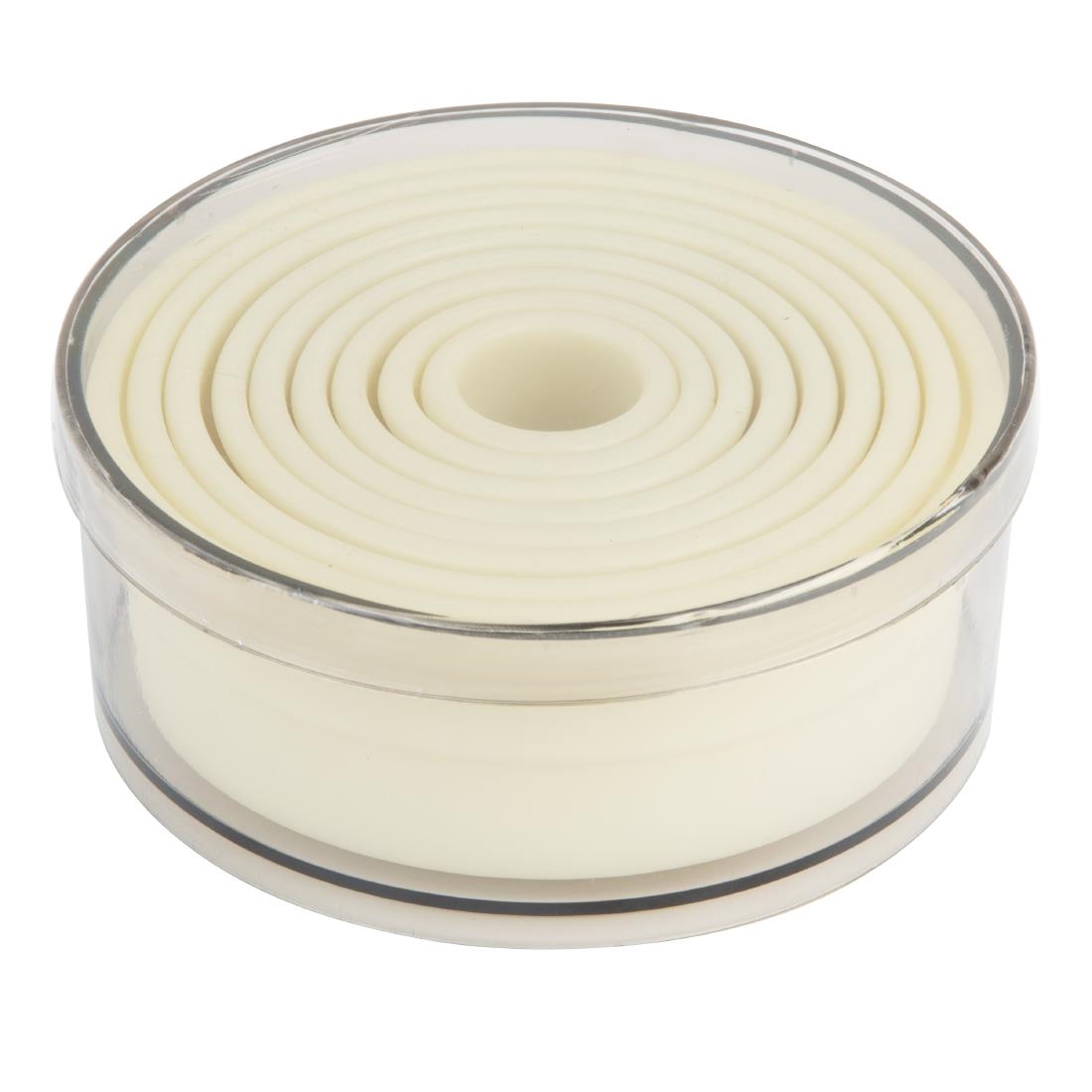 Vogue Plain Round Nylon Pastry Cutters (Pack 9)