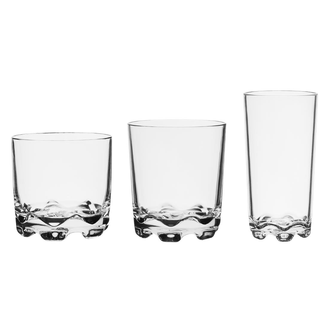 Olympia Kristallon Aspen Polycarbonate Rocks Tumblers 260ml (6 Pack) - Image 4