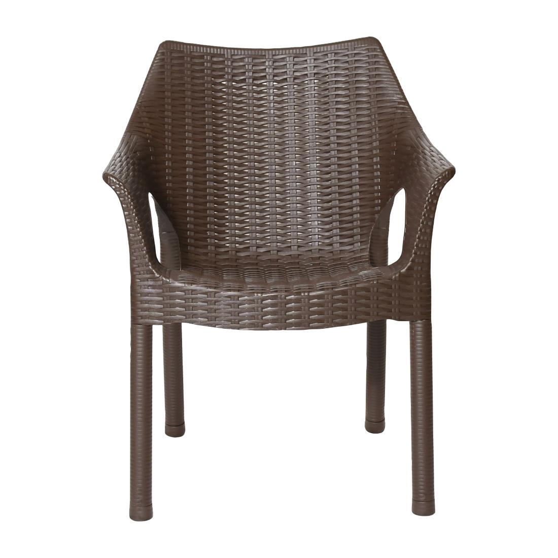 Bolero Elements Polypropylene Armchairs Dark Brown (4 Pack) - Image 2