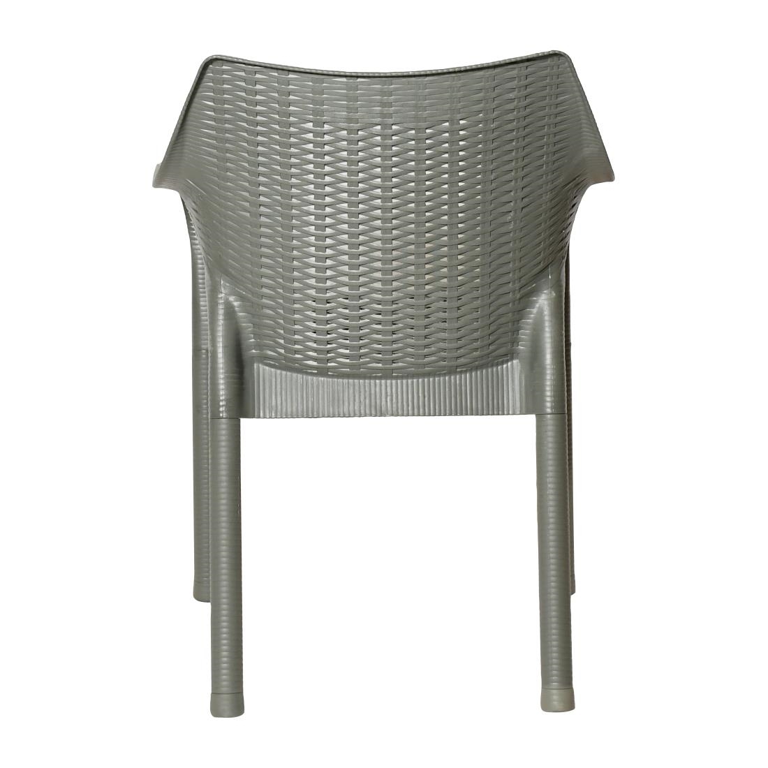 Bolero Elements Polypropylene Armchairs Olive Green (4 Pack) - Image 5