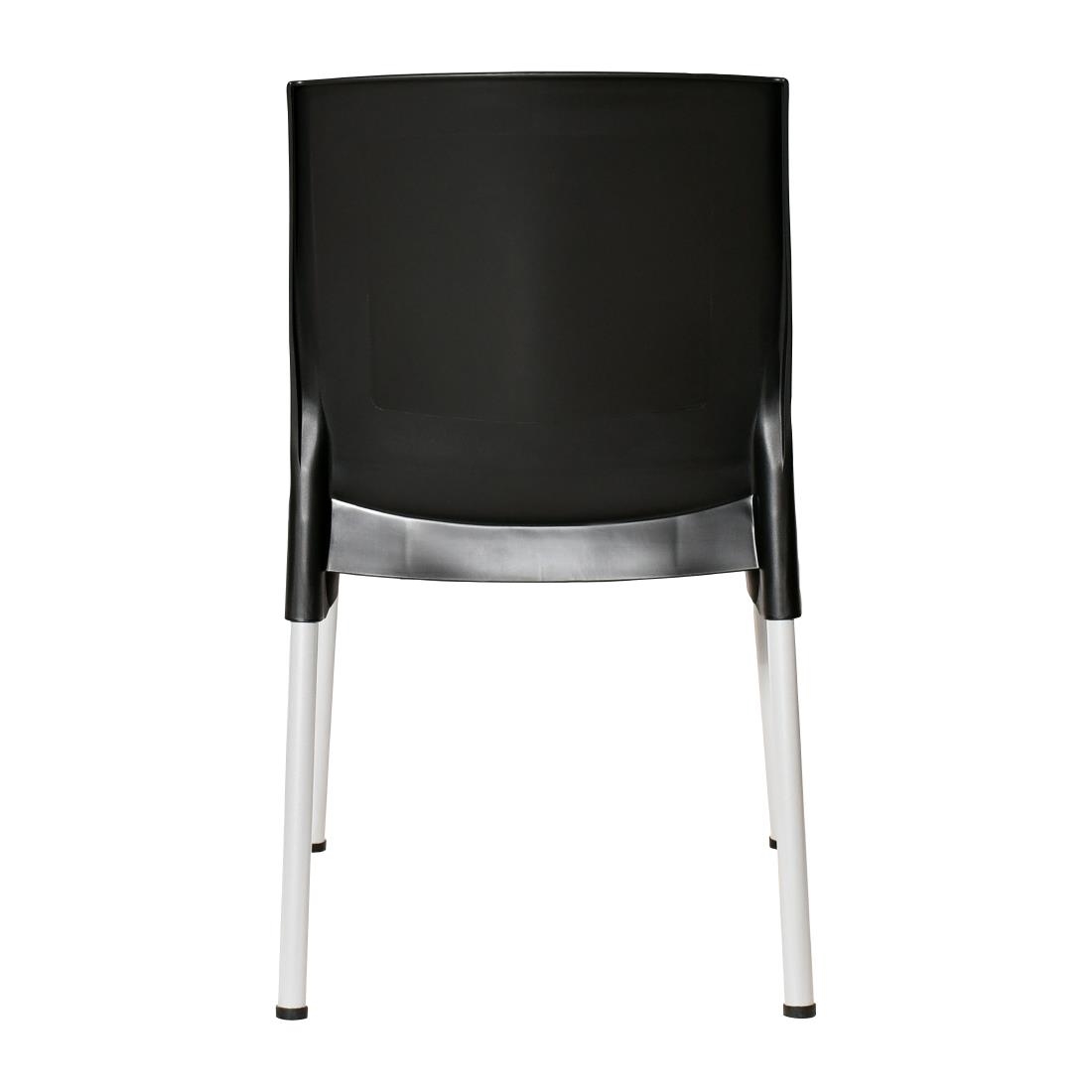 Bolero Elements Polypropylene Plain Side Chairs Black (4 Pack) - Image 4