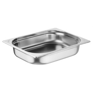 Nisbets Essentials Stainless Steel 1/2 Gastronorm Tray 65mm (Pack 3)