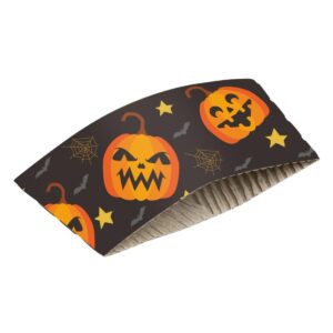 Fiesta Recyclable Halloween Cup Sleeves for 8oz Hot Cups (100 Pack)