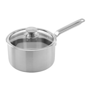 Samuel Groves Stainless Steel Saucepan and Glass Lid 20cm