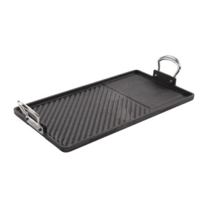 Samuel Groves Cast Iron Double Burner Griddle Pan 45x25cm