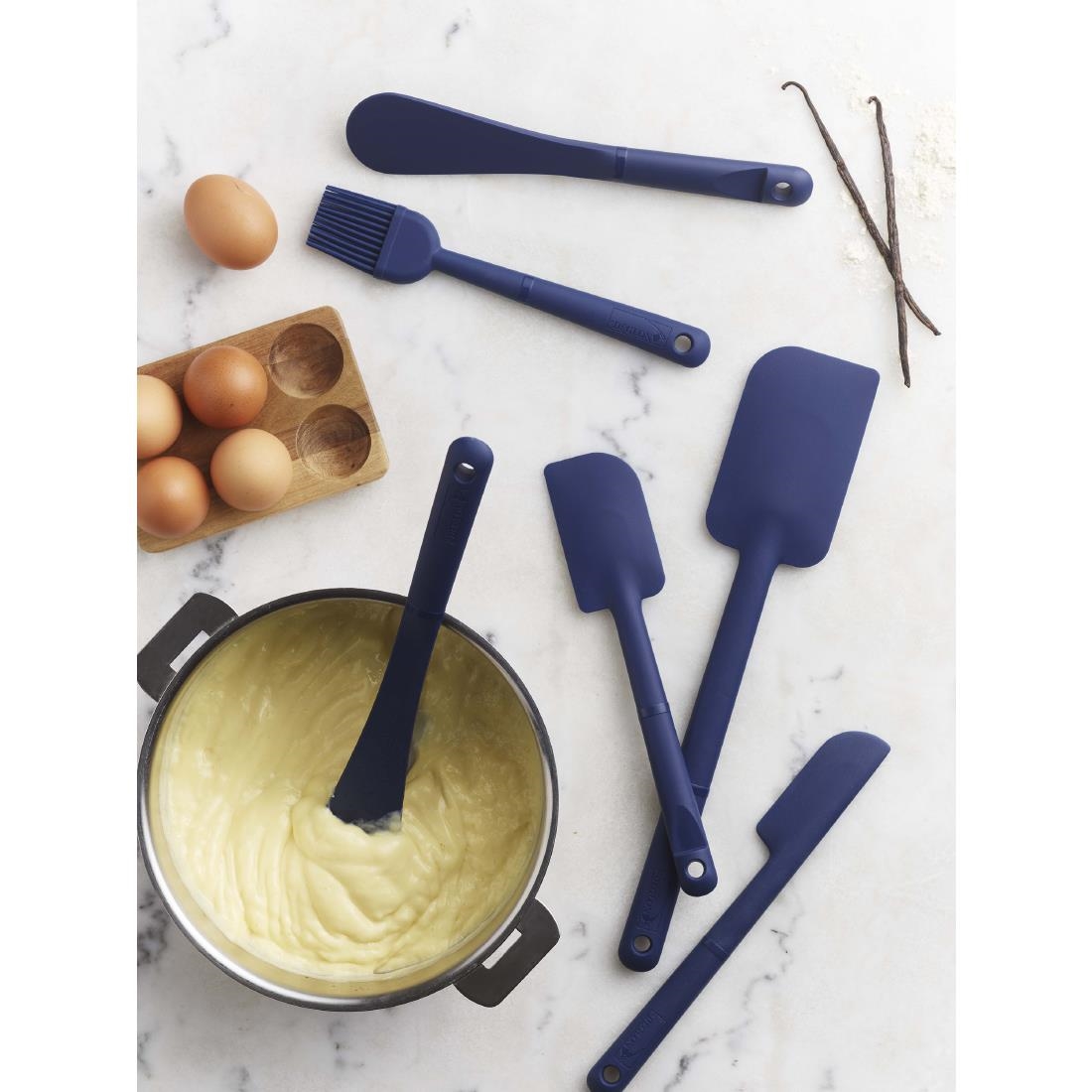Deglon Stop Glisse Rigid Blue Heat Resistant Spatula 350mm - Image 2