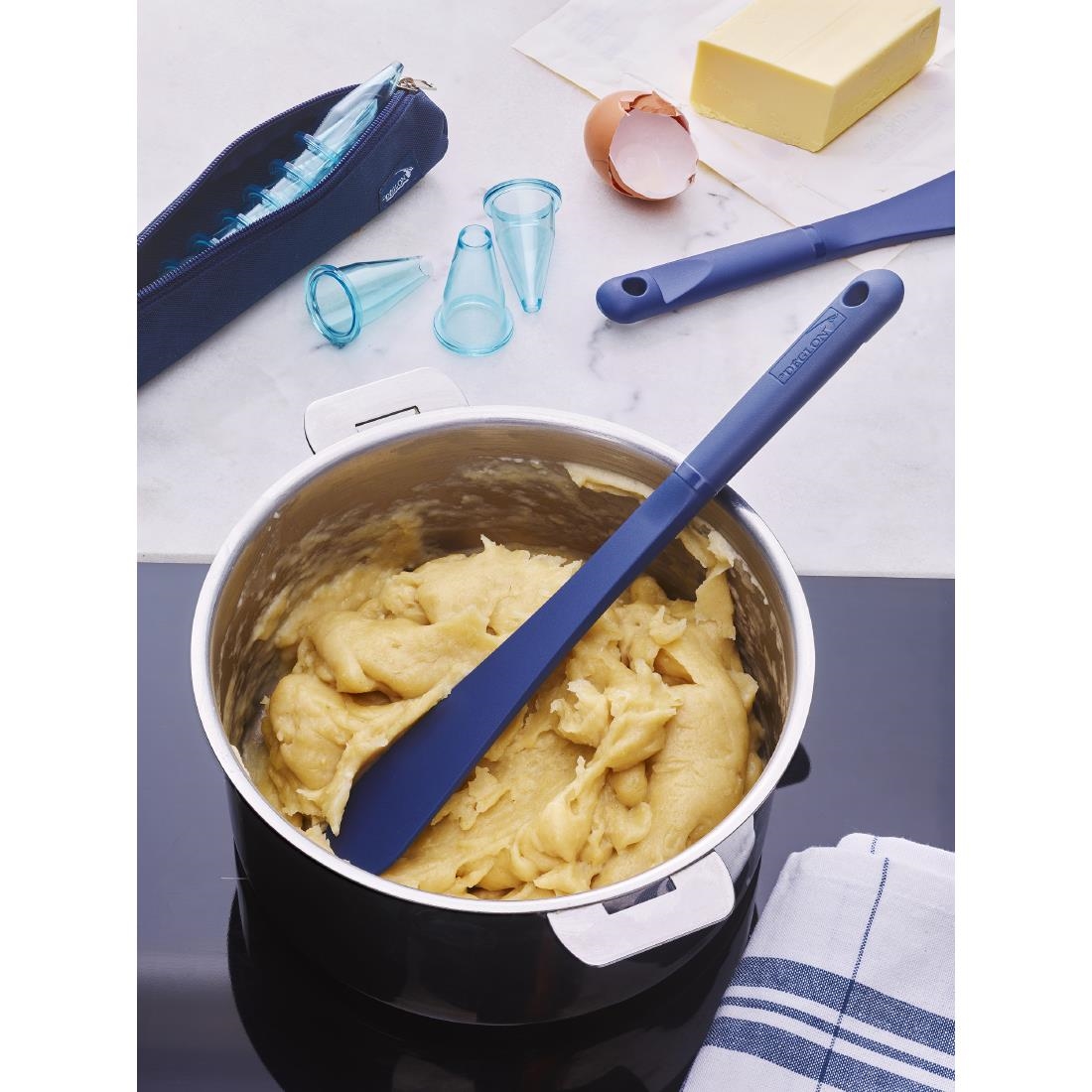 Deglon Stop Glisse Rigid Blue Heat Resistant Spatula 350mm - Image 3