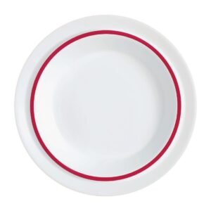 Autonomy Soup Dishes Red Border 230mm (12 Pack)