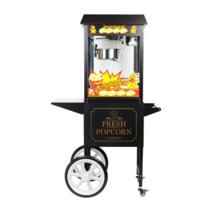 Haxro HX8588 Popcorn Machine and Cart Black
