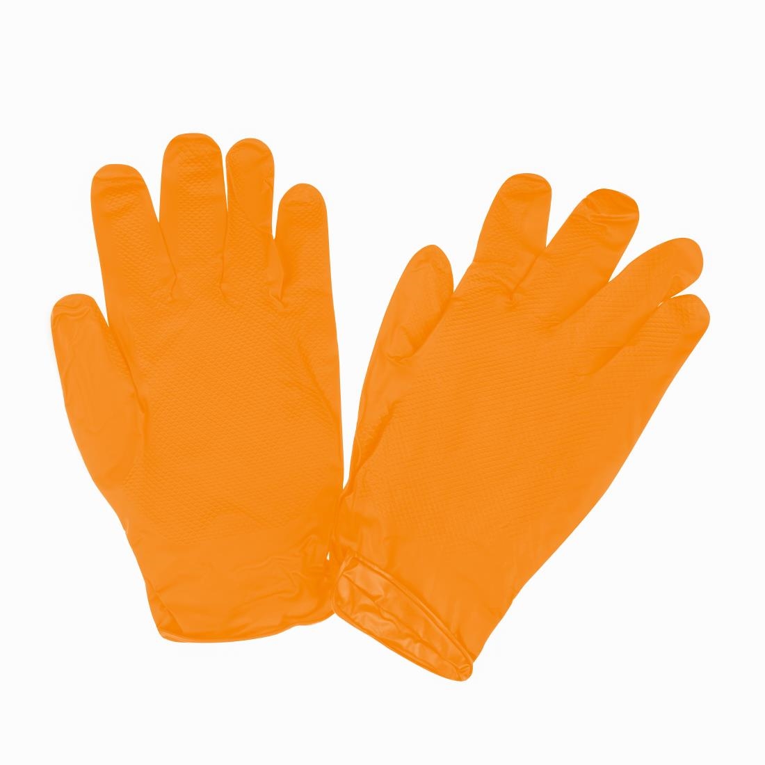 Grippaz HD Nitrile Powder-Free Disposable Gloves Orange 10/XL (50 Pack) - Image 3