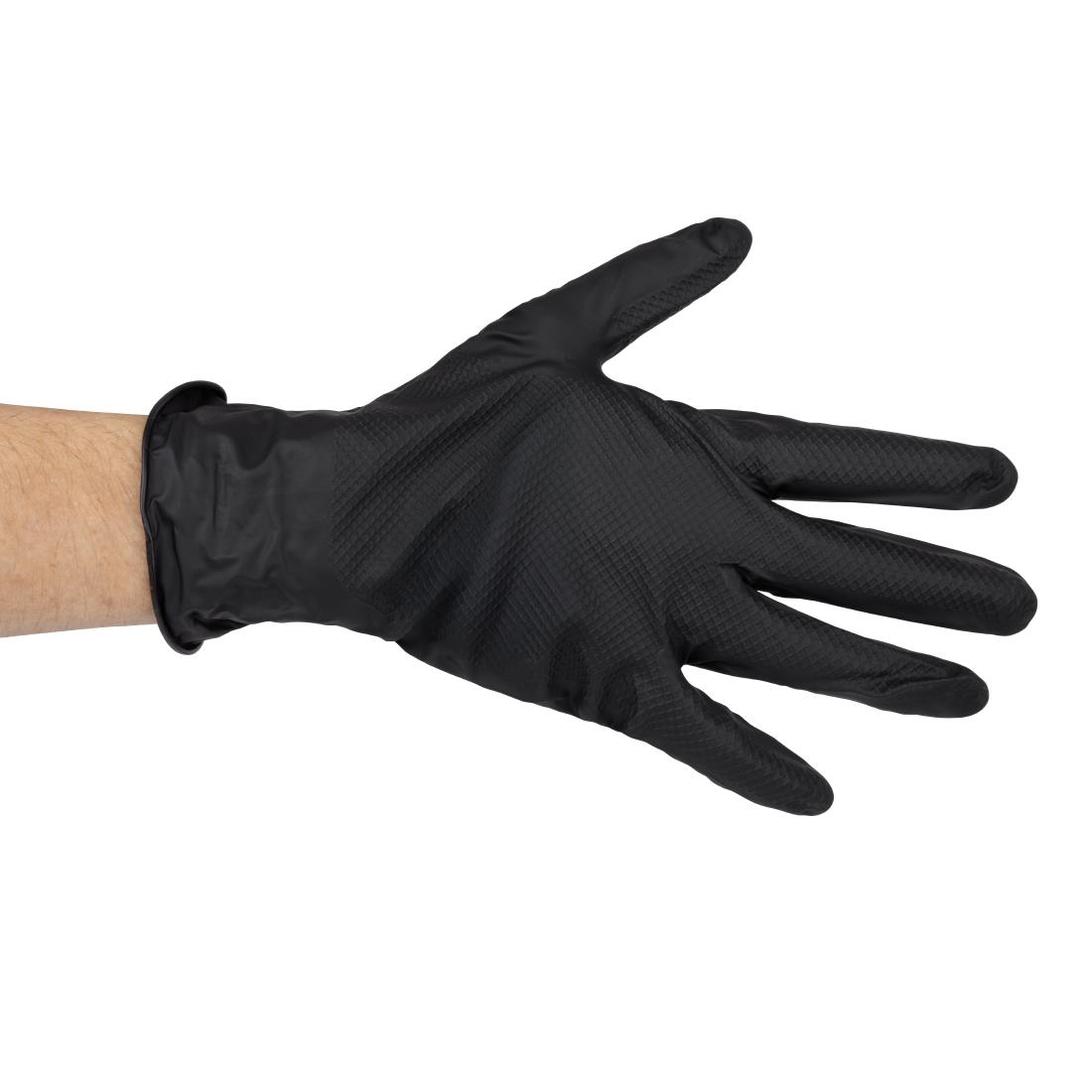 Grippaz HD Nitrile Powder-Free Disposable Gloves Black 10/XL (50 Pack) - Image 2