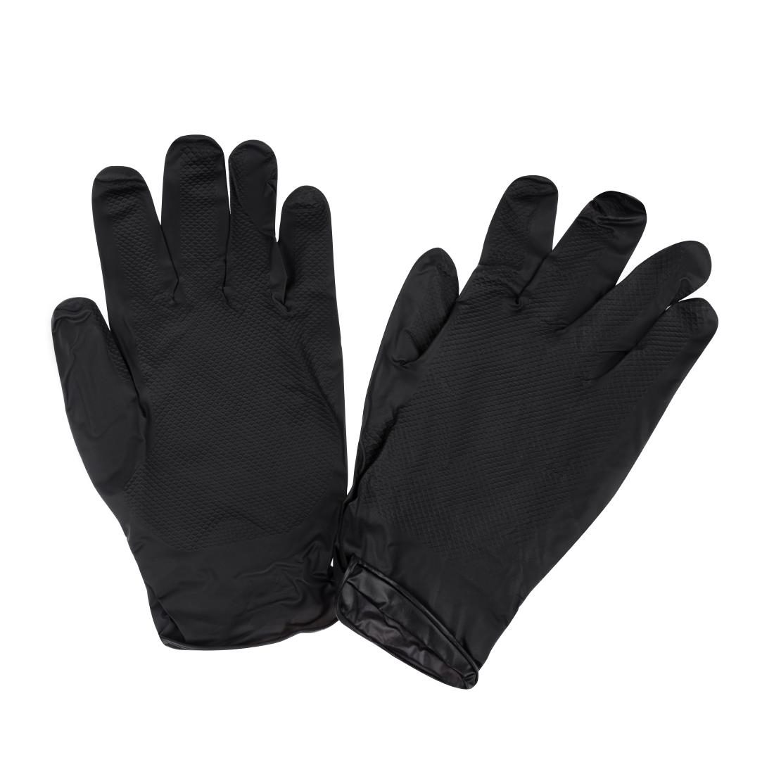 Grippaz HD Nitrile Powder-Free Disposable Gloves Black 10/XL (50 Pack) - Image 3