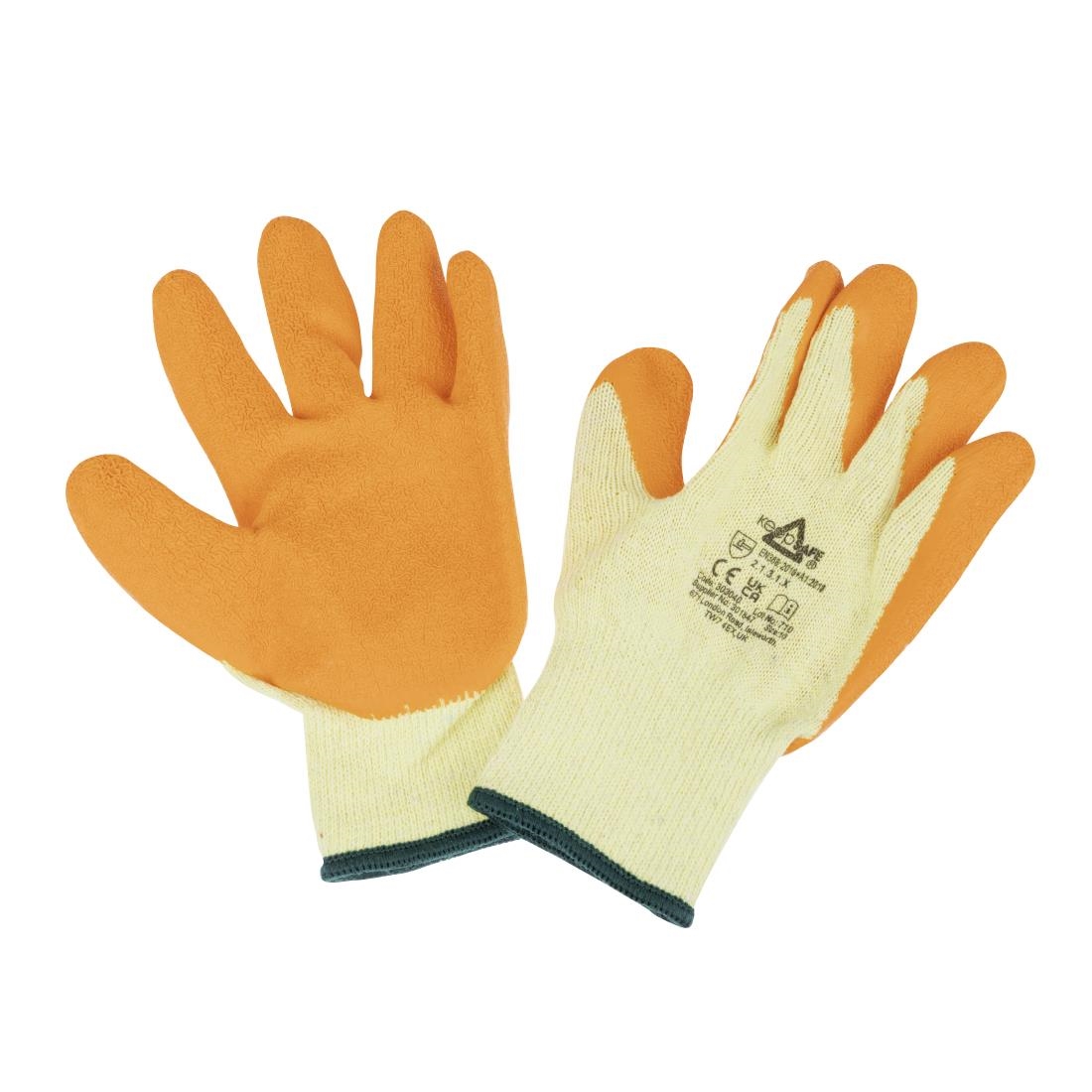 KeepSAFE GLO107 Latex Palm Gloves Orange 10 (10 Pack) - Image 3