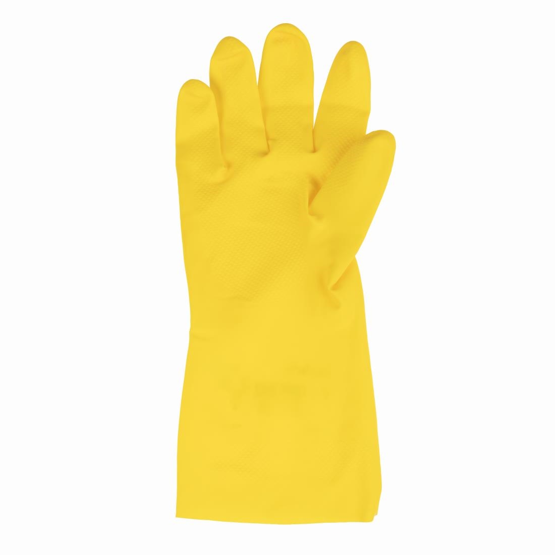 Ansell AlphaTec 87-190 Econohands Rubber Gloves Yellow L (12 Pack) - Image 4