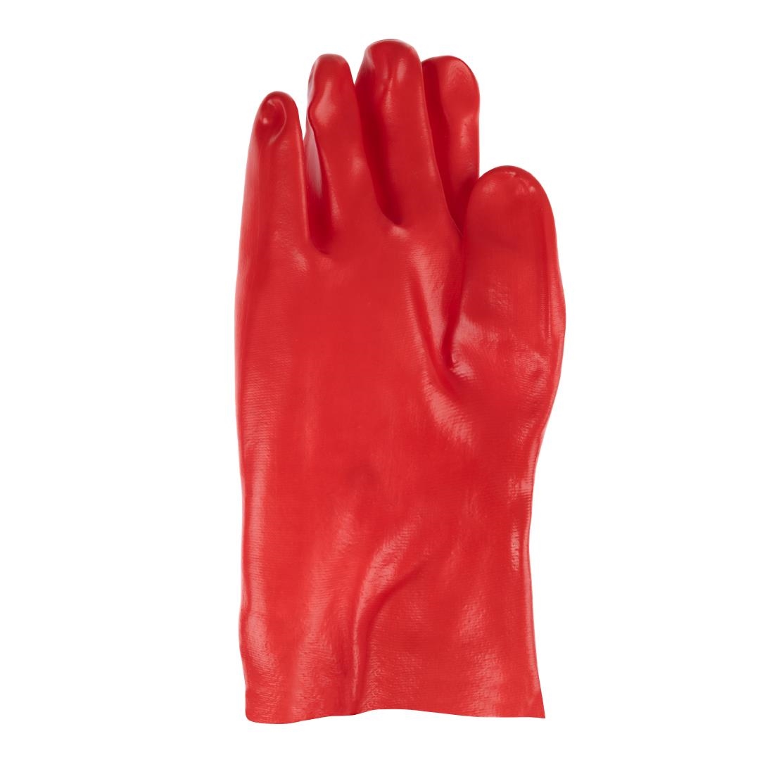 KeepSAFE PVC Coated Gauntlets Red 35cm Size 9 (12 Pack) - Image 5