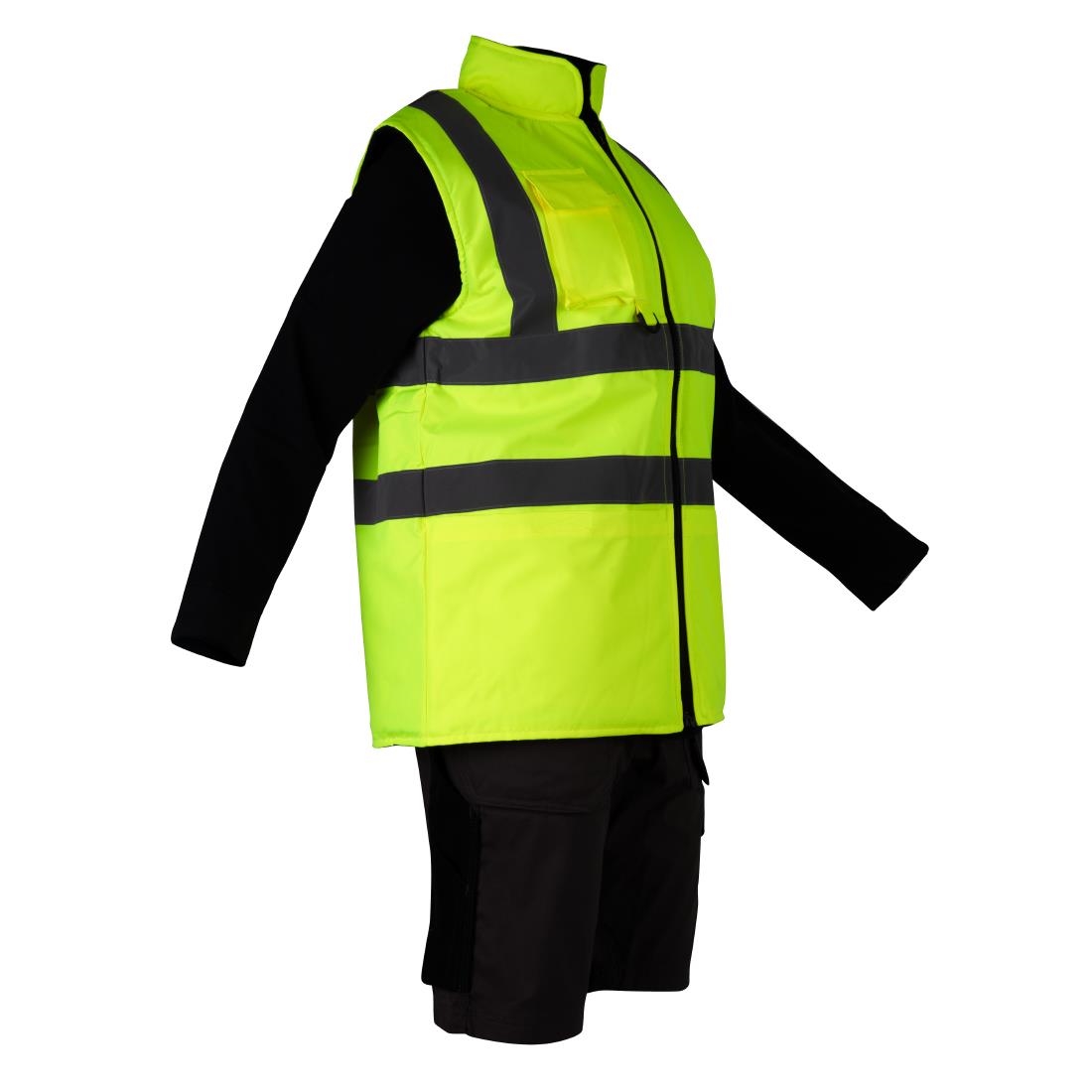 KeepSAFE Hi Vis Bodywarmer Reversible Yellow 2XL - Image 2