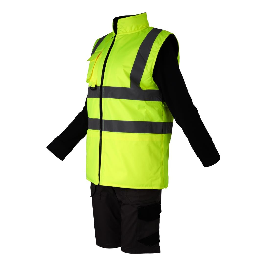KeepSAFE Hi Vis Bodywarmer Reversible Yellow 2XL - Image 3