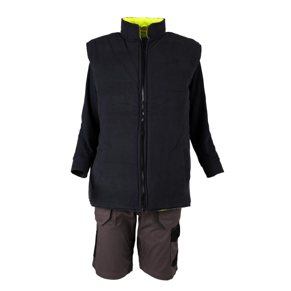 KeepSAFE Hi Vis Bodywarmer Reversible Yellow 2XL - Image 10