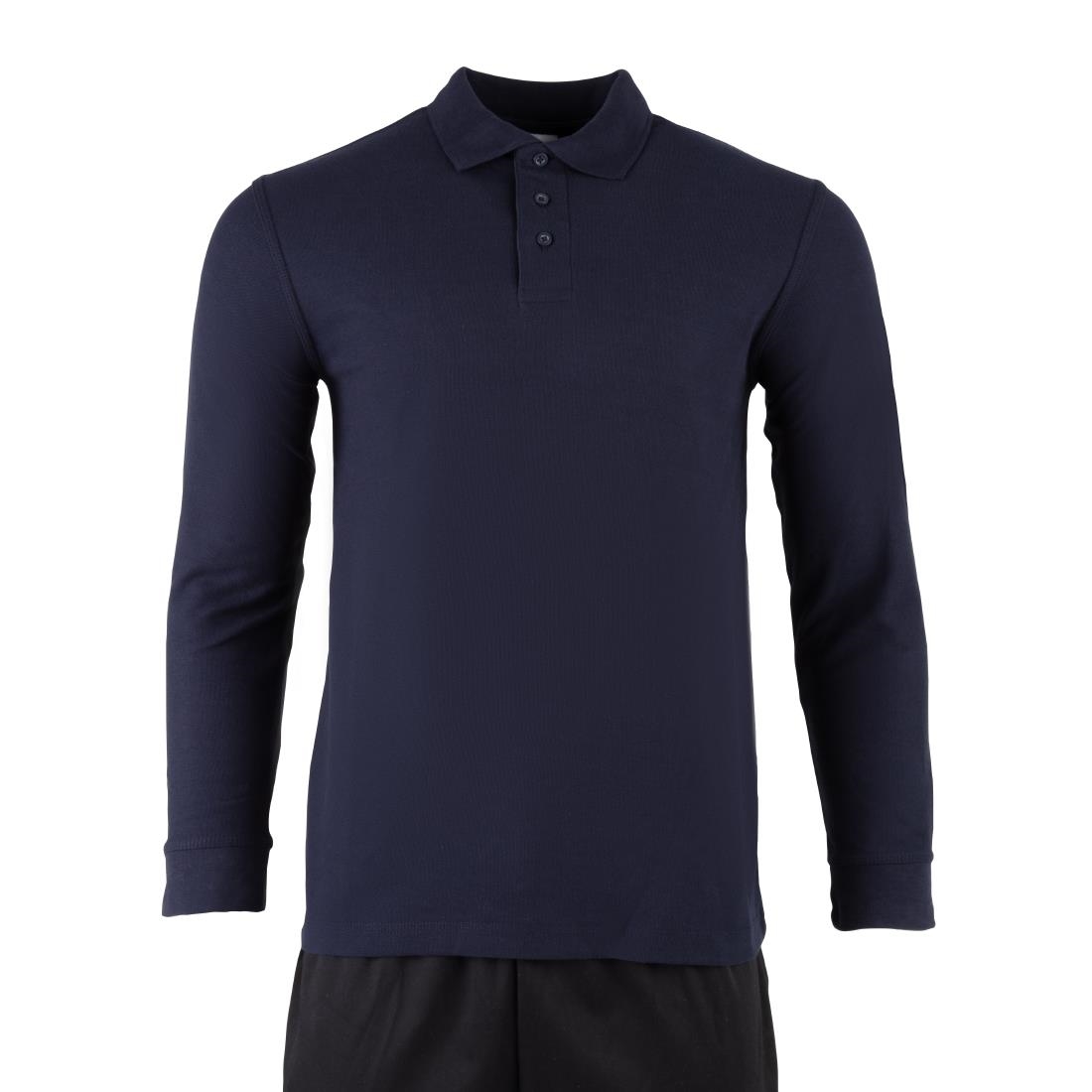 Endurance Long Sleeve Polo Shirt Navy 2XL