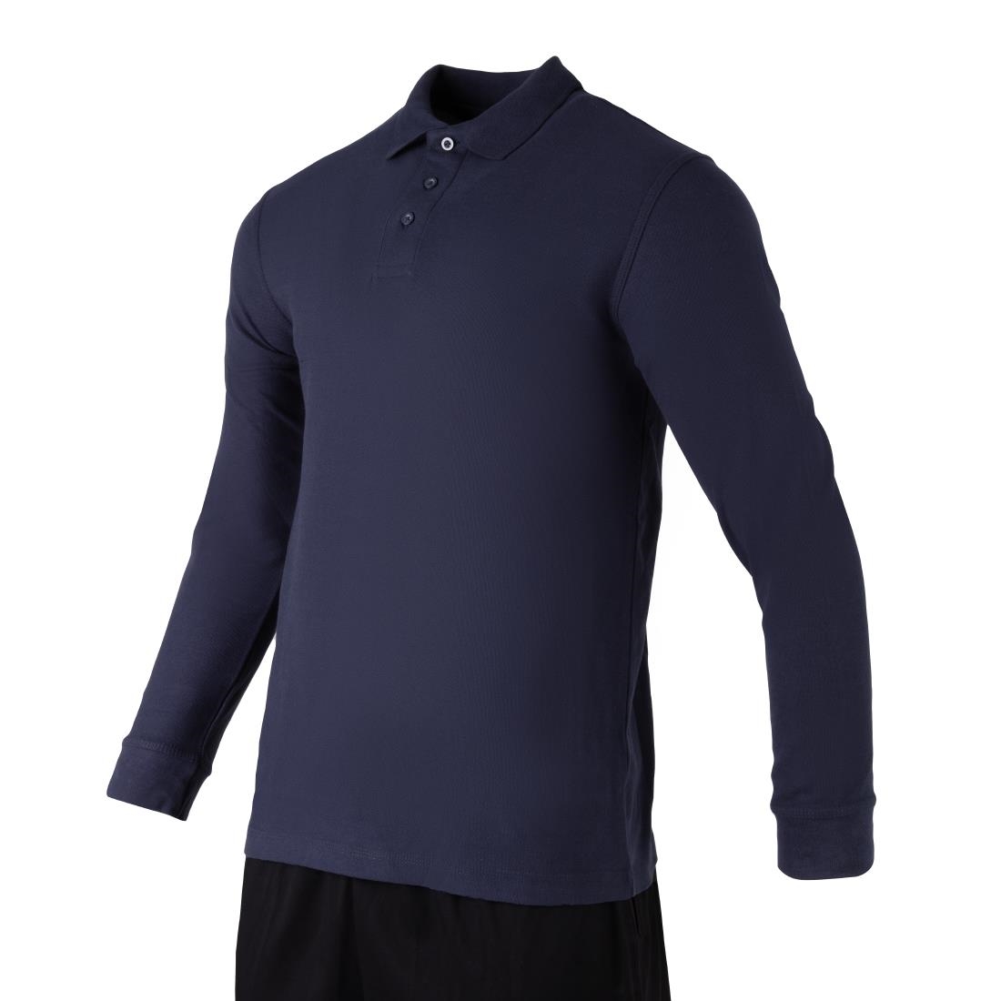Endurance Long Sleeve Polo Shirt Navy 2XL - Image 5
