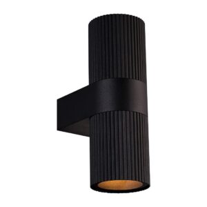 Nordlux Kyklop Ripple Outdoor Wall Light Black