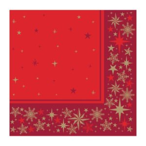Swantex Lunch Napkins Merry & Bright Red 330x330mm (1000 Pack)