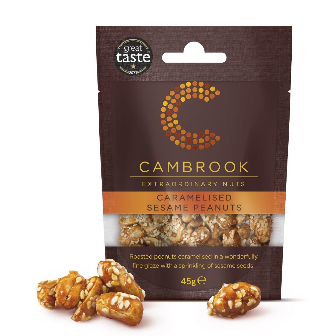 Cambrook Caramelised Sesame Peanuts Snack Pack 45g (12 Pack) - Image 3