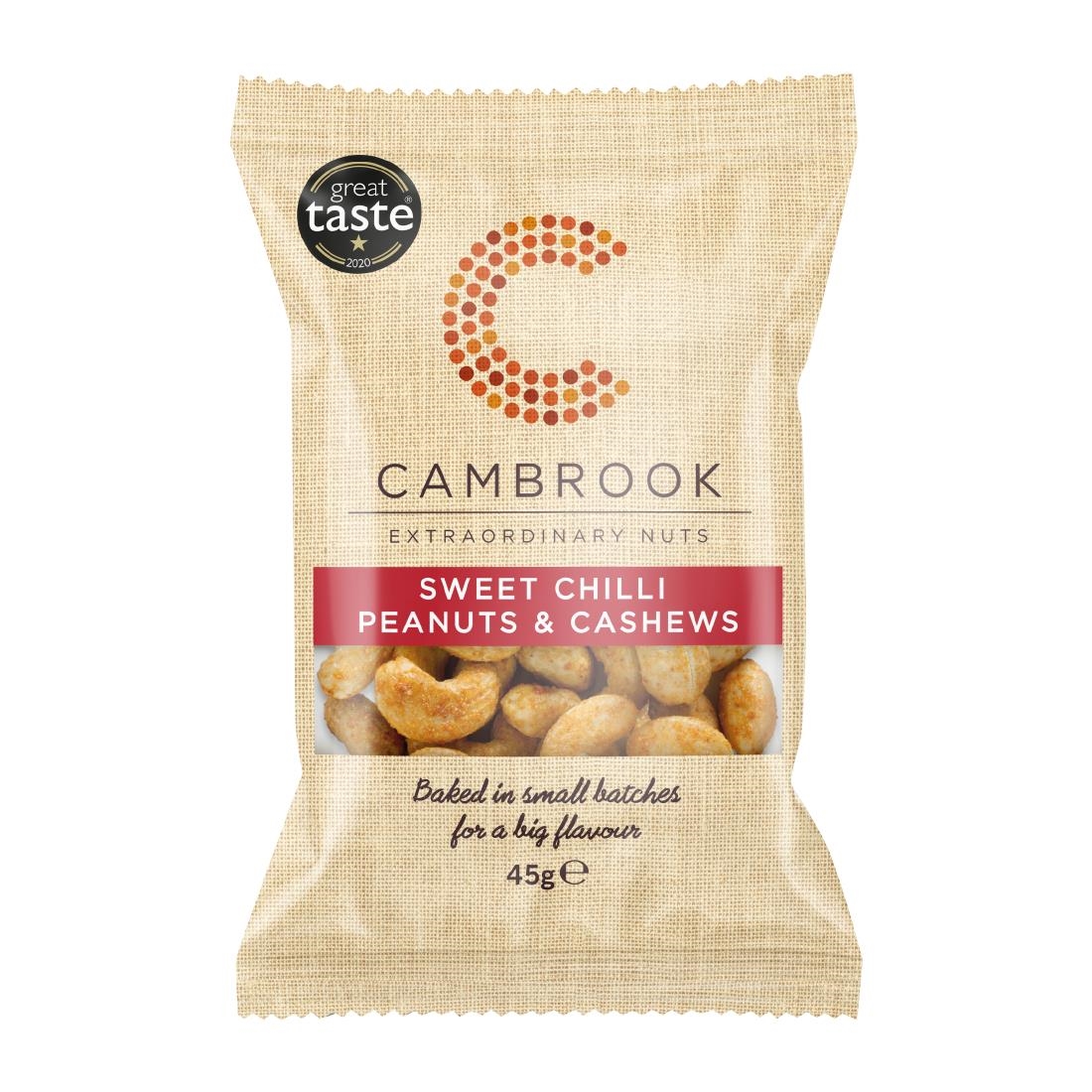 Cambrook Baked Sweet Chilli Peanuts & Cashews Snack Pack 45g (24 Pack)